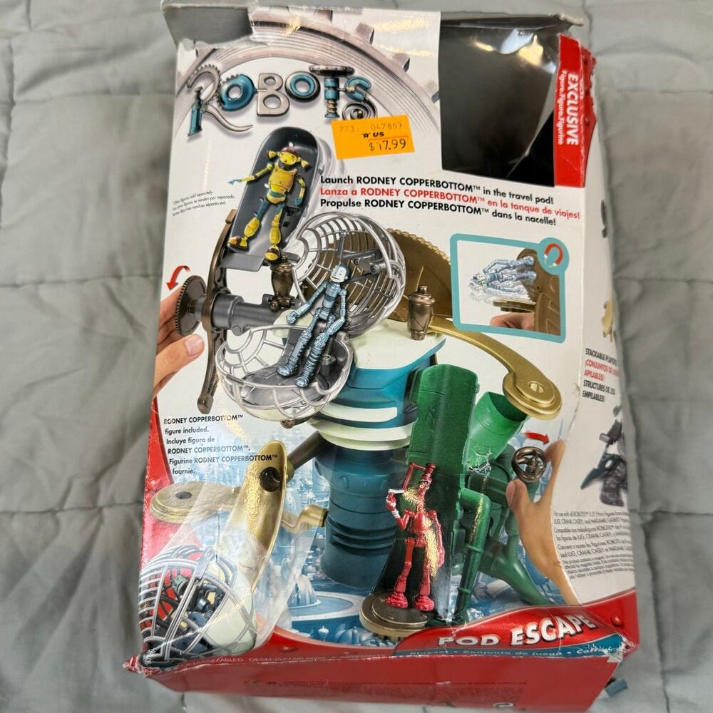 Robots Pod Escape Playset Mattel Movie Toy + 3 Action Figures